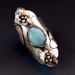 Larimar and Sterling Silver Statement Ring