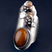 Tiger Eye and Sterling silver Statement Ring